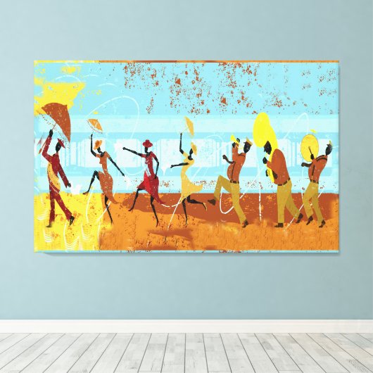 Mardi Gras Parade op verzegeld Canvas (Insitu (Houten vloer))