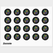 Mardi Gras Parade Vrouwen Meisjes Party Graphic Ronde Sticker (Vel)