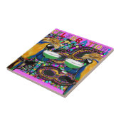 Mardi Gras Parrots Tegeltje (Zijkant)