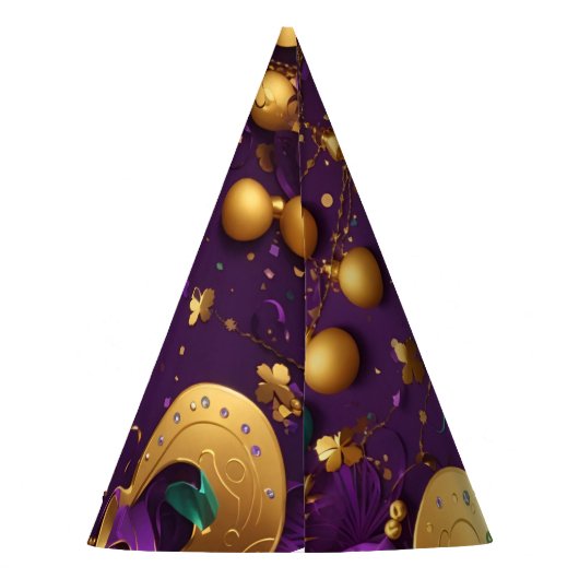 Mardi Gras Partij 2024 Feesthoedjes (Achterkant)