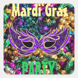 Mardi Gras Party 20 set Label Sticker Mardigras