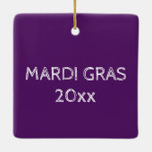 Mardi Gras Party beheert het acht-net-po-masker Keramisch Ornament (Achterkant)