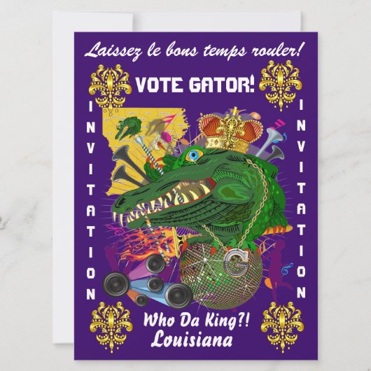 Mardi Gras Party Best Uitzicht large Gelieve notit Kaart (Voorkant)