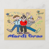 Mardi Gras Party Briefkaart (Voorkant)