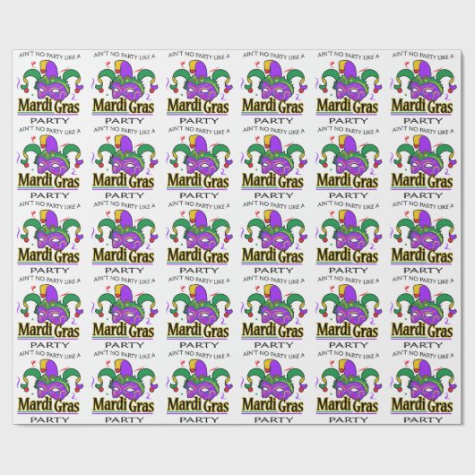 Mardi Gras Party Cadeaupapier (Vlak)