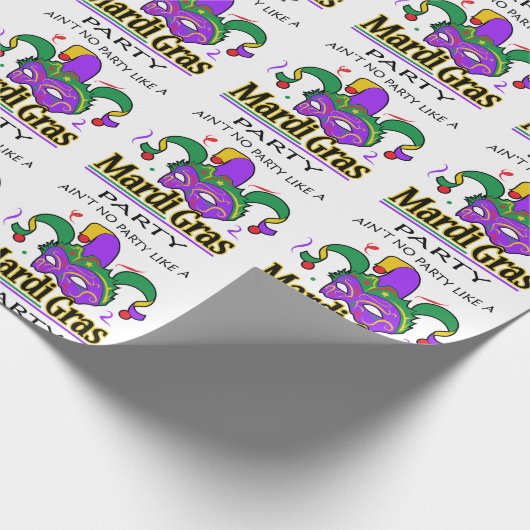Mardi Gras Party Cadeaupapier (Hoek)