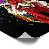 Mardi Gras Party Carnival Jester Chicken Lover Far Poster (Hoek)