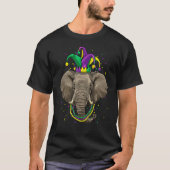 Mardi Gras Party Carnival Jester Elephant Tusker W T-shirt (Voorkant)