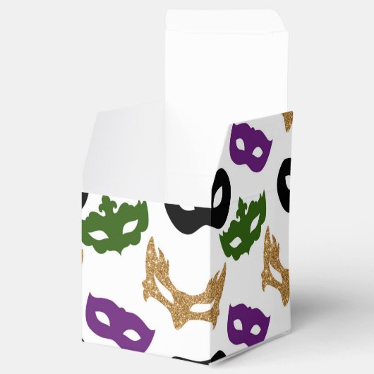Mardi Gras Party Colorful Carnival Maskers NOLA Bedankdoosjes (Geopend)