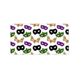 Mardi Gras Party Colorful Carnival Maskers NOLA Etiket