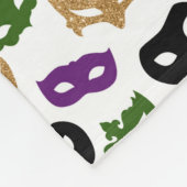 Mardi Gras Party Colorful Carnival Maskers NOLA Fleece Deken (Hoek)