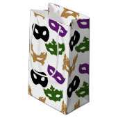 Mardi Gras Party Colorful Carnival Maskers NOLA Klein Cadeauzakje (Achterkant Gekanteld)