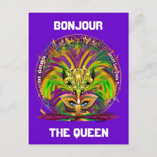 Mardi Gras Party Combo Pack Kies uit 3 design Uitnodiging Briefkaart (Voorkant)