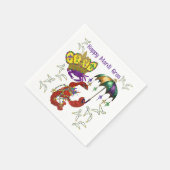 Mardi Gras party crawfish and crab fetstiv napkins Servet (Hoek)