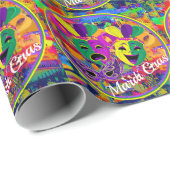 Mardi Gras Party  drukvat Maskerpapier Cadeaupapier (Rol Hoek)