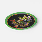Mardi Gras Party Gator & Crawdads Papieren Bordje (Gekanteld)