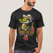 Mardi Gras Party Gator & Crawdads T-shirt (Voorkant)