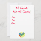 Mardi Gras Party Invitation fleur De Lis Painting Kaart (Achterkant)