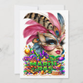 Mardi Gras - Party Invitation Kaart (Voorkant)