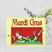 Mardi Gras Party Kaart (Staand voorkant)