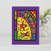 Mardi Gras Party Kaart (Staand voorkant)