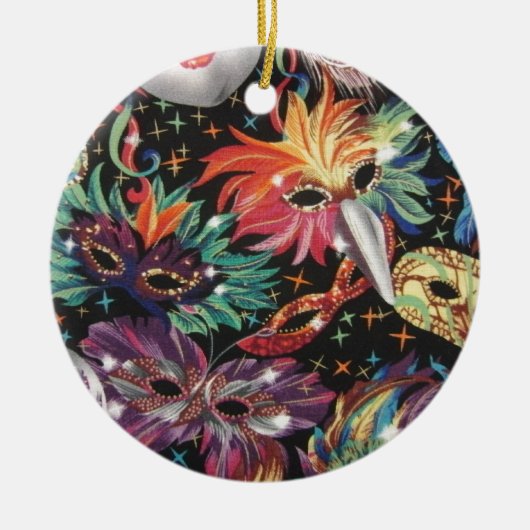 Mardi Gras Party Keramisch Ornament (Voorkant)