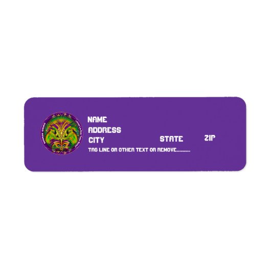 Mardi Gras Party Label Please Uitzicht Notities (Voorkant)