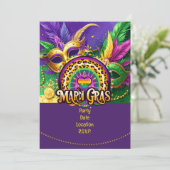 Mardi Gras Party – Let the Good Times Roll Kaart (Staand voorkant)