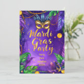Mardi Gras Party – Let the Good Times Roll Kaart (Staand voorkant)