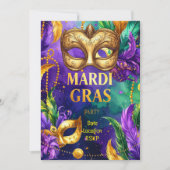 Mardi Gras Party – Let the Good Times Roll Kaart (Voorkant)