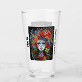 Mardi Gras Party Mask & Headdress Naam Partij Glas (Voorkant)