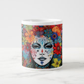 Mardi Gras Party Mask I heeft veel koffie nodig Grote Koffiekop (Voorkant)