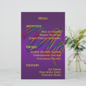 Mardi Gras Party Menu Stationery (Staand voorkant)