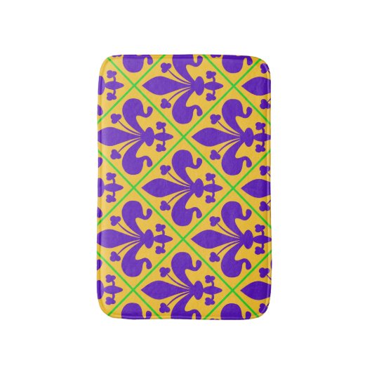 Mardi Gras Party New Orleans Fleur de Lis Badmat (Voorkant Verticaal)