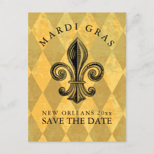 Mardi Gras Party Save the Date Aankondigingskaart