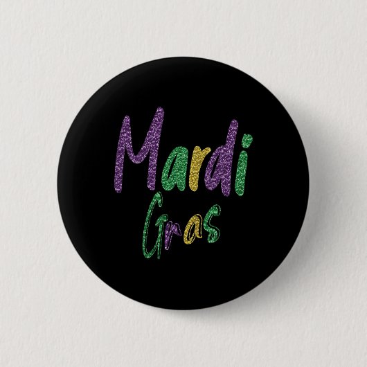 Mardi Gras Party Shirt Ronde Button 5,7 Cm (Voorkant)