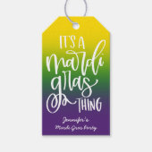 Mardi Gras Party Text Design Ombre Cadeaulabel (Voorkant)