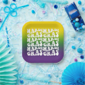 Mardi Gras Party Text Design Ombre Papieren Bordje (Feest)