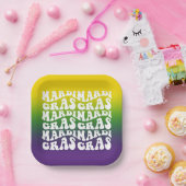 Mardi Gras Party Text Design Ombre Papieren Bordje (Feest)