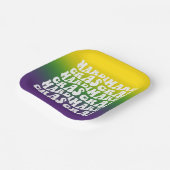 Mardi Gras Party Text Design Ombre Papieren Bordje (Gebogen)