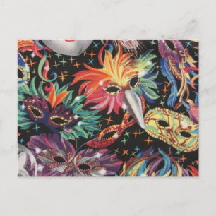 Mardi Gras Party Uitnodiging Briefkaart