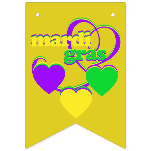 Mardi Gras Party viert carnaval in New Orleans Vlaggetjes (Tweede vlag)