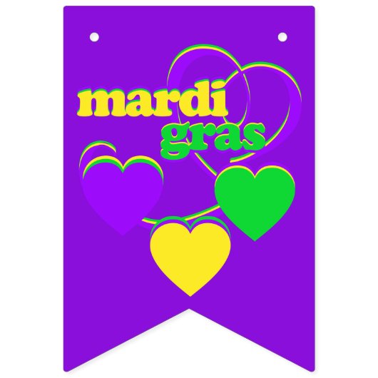 Mardi Gras Party viert carnaval in New Orleans Vlaggetjes (Eerste vlag)