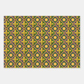 Mardi gras patroon met gouden vloour-de-lis inpakpapier vel (Voorkant 3)