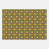 Mardi gras patroon met gouden vloour-de-lis inpakpapier vel (Voorkant)