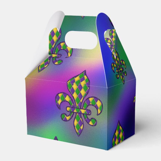Mardi Gras Pattern Bedankdoosjes (Achterkant)