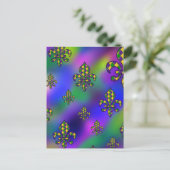 Mardi Gras Pattern Briefkaart (Staand voorkant)