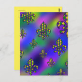 Mardi Gras Pattern Briefkaart (Voorkant / Achterkant)