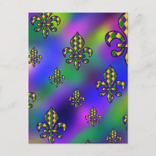 Mardi Gras Pattern Briefkaart (Voorkant)
