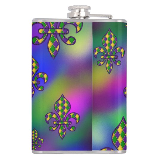 Mardi Gras Pattern Heupfles (Achterkant)